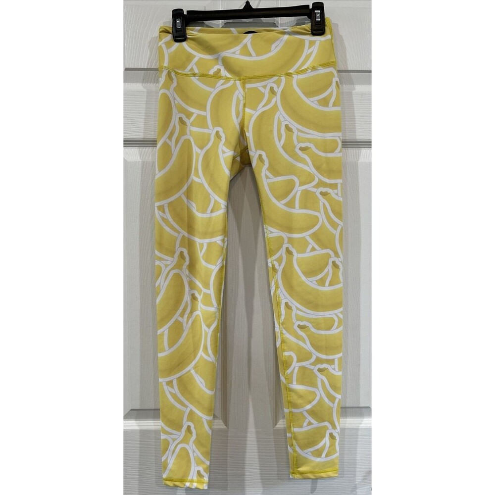 Banana Blondie by Noli Yoga Fitness Leggings Pants Yellow Women's M